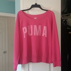 Puma Crop Sweatshirt Off-the-Shoulder